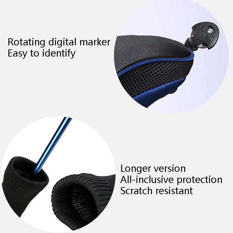 Copertura protettiva per mazze da golf 3 in 1 n. 1 / n. 3 / n. 5. Copri testa per mazza da golf, HD-014 3 in 1 Blue, HD-014 3 in 1 Black, HD-014 3 in 1 Red