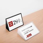 Tabellone per sedile da scrivania per studenti con cartellino del prezzo da triangolo acrilico da 10 pezzi, 7.4x5.3cm (White), 7.4x10.5cm (White), 7.4x5.3cm (Black), 7.4x10.5cm (Black)