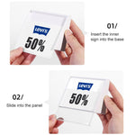 Tabellone per sedile da scrivania per studenti con cartellino del prezzo da triangolo acrilico da 10 pezzi, 7.4x5.3cm (White), 7.4x10.5cm (White), 7.4x5.3cm (Black), 7.4x10.5cm (Black)