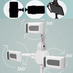 Staffa telescopica per telefono e tablet con luce