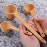 Cucchiaio di legno con manico lungo, cucchiaio per condimento, dessert, caffè, latte, tè, Seasoning Spoon Small, Seasoning Spoon Medium, Seasoning Spoon Large