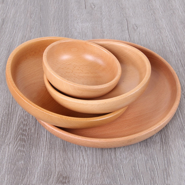 Piatto di frutta rotondo Insalatiera Piatto di frutta secca in legno spesso Piatto di sushi di frutta, 15cm, 20cm, 25cm, 30cm