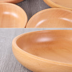 Piatto di frutta rotondo Insalatiera Piatto di frutta secca in legno spesso Piatto di sushi di frutta, 15cm, 20cm, 25cm, 30cm