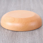 Piatto di frutta rotondo Insalatiera Piatto di frutta secca in legno spesso Piatto di sushi di frutta, 15cm, 20cm, 25cm, 30cm