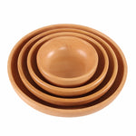 Piatto di frutta rotondo Insalatiera Piatto di frutta secca in legno spesso Piatto di sushi di frutta, 15cm, 20cm, 25cm, 30cm
