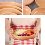 Piatto di frutta rotondo Insalatiera Piatto di frutta secca in legno spesso Piatto di sushi di frutta, 15cm, 20cm, 25cm, 30cm