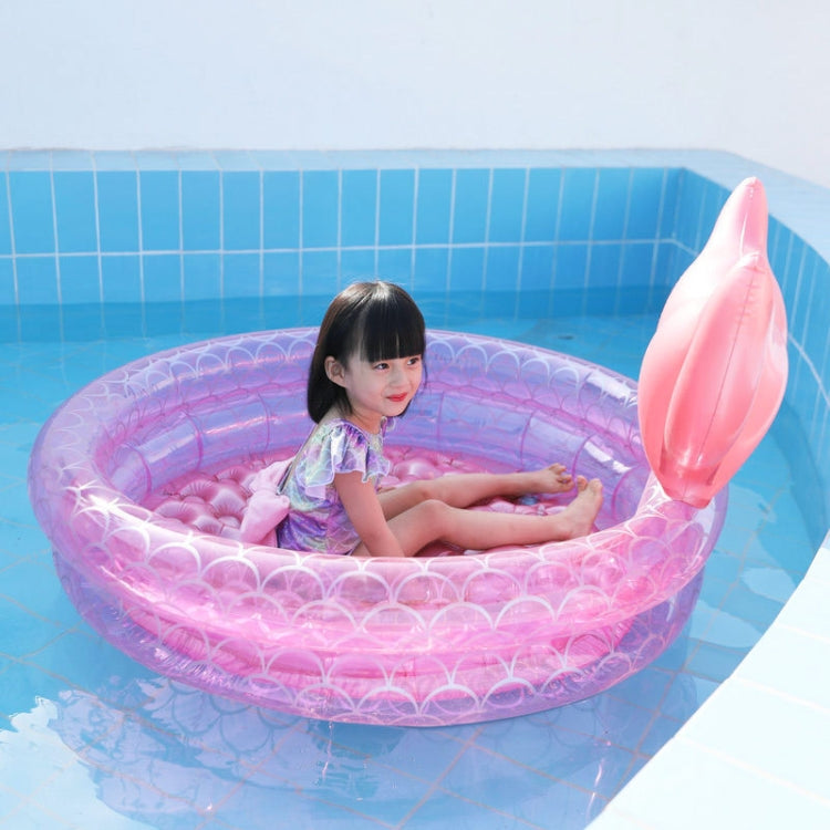 Cuscino d'aria galleggiante per piscina rotonda rosa baby per bambini a forma di sirena gonfiabile, 90cm, 120cm, 150cm