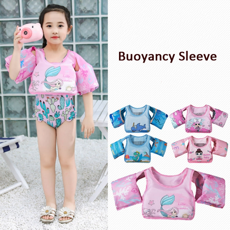 Giubbotto di salvataggio per bambini in stile gilet Salvagente in schiuma con braccio gonfiabile per nuoto libero, Hip-hop Dinosaur, Submented Mirror Whale, Blue Tail Mermaid, Black Hair Doll, Bow Doll