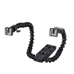 Staffa di supporto per staffa flash flessibile a doppio braccio