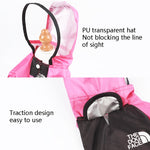 Impermeabile universale stagionale per cani Abbigliamento a quattro zampe Abbigliamento impermeabile in PU trasparente, XS, S, M, L, XL, XXL, XXXL, XXXXL