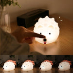 ZD-27 Lampada da comodino USB con timer per luce notturna a forma di riccio carino, Stile:, ZD-27 Hedgehog Button Control, ZD-27 Hedgehog Remote Control