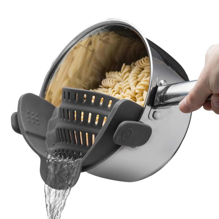 Scarico laterale in silicone a bocca larga per bloccare il colino per noodle alla frutta, Green, Red, Dark Gray, Black, Purple, Orange