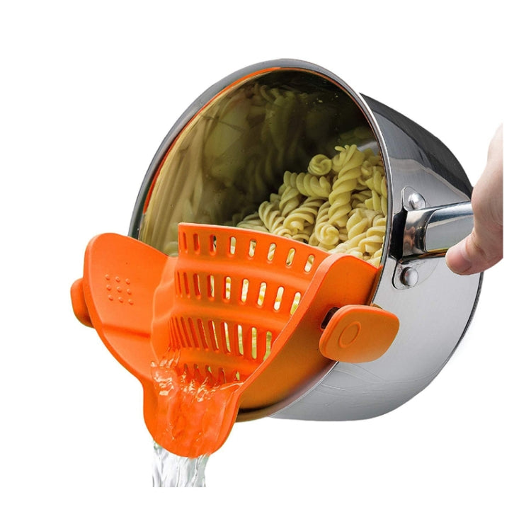 Scarico laterale in silicone a bocca larga per bloccare il colino per noodle alla frutta, Green, Red, Dark Gray, Black, Purple, Orange