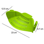 Scarico laterale in silicone a bocca larga per bloccare il colino per noodle alla frutta, Green, Red, Dark Gray, Black, Purple, Orange