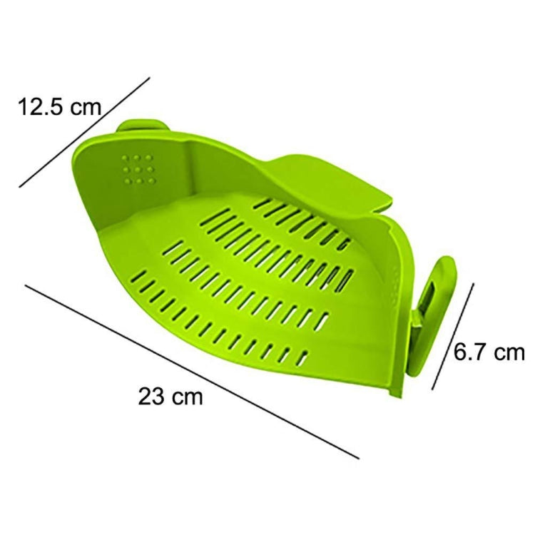 Scarico laterale in silicone a bocca larga per bloccare il colino per noodle alla frutta, Green, Red, Dark Gray, Black, Purple, Orange