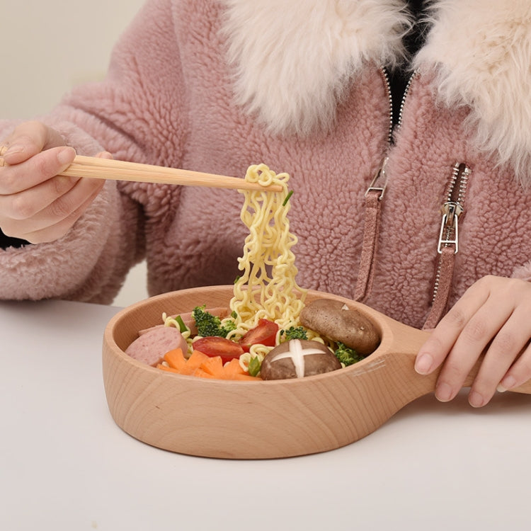 Ciotola di noodle istantanei Ciotola di Kimchi in legno Ciotola di insalata di frutta Ciotola di legno con manico, Small, Large