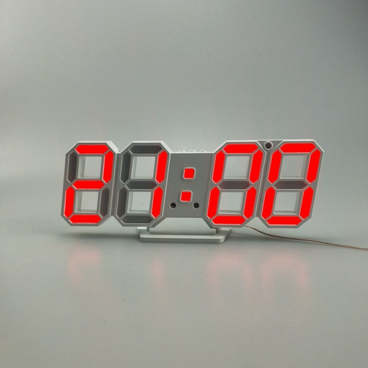 6609 Sveglia LED stereo 3D Orologio da parete 3D per soggiorno, White, Red, Green, Blue, Orange, Pink, Black Frame White Light, Black Frame Blue Light, Black Frame Orange Light, Black Frame Pink Light, Black Frame Green Light, Black Frame Red Light