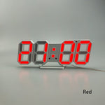6609 Sveglia LED stereo 3D Orologio da parete 3D per soggiorno, White, Red, Green, Blue, Orange, Pink, Black Frame White Light, Black Frame Blue Light, Black Frame Orange Light, Black Frame Pink Light, Black Frame Green Light, Black Frame Red Light