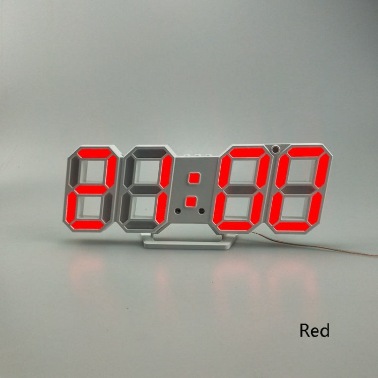 6609 Sveglia LED stereo 3D Orologio da parete 3D per soggiorno, White, Red, Green, Blue, Orange, Pink, Black Frame White Light, Black Frame Blue Light, Black Frame Orange Light, Black Frame Pink Light, Black Frame Green Light, Black Frame Red Light