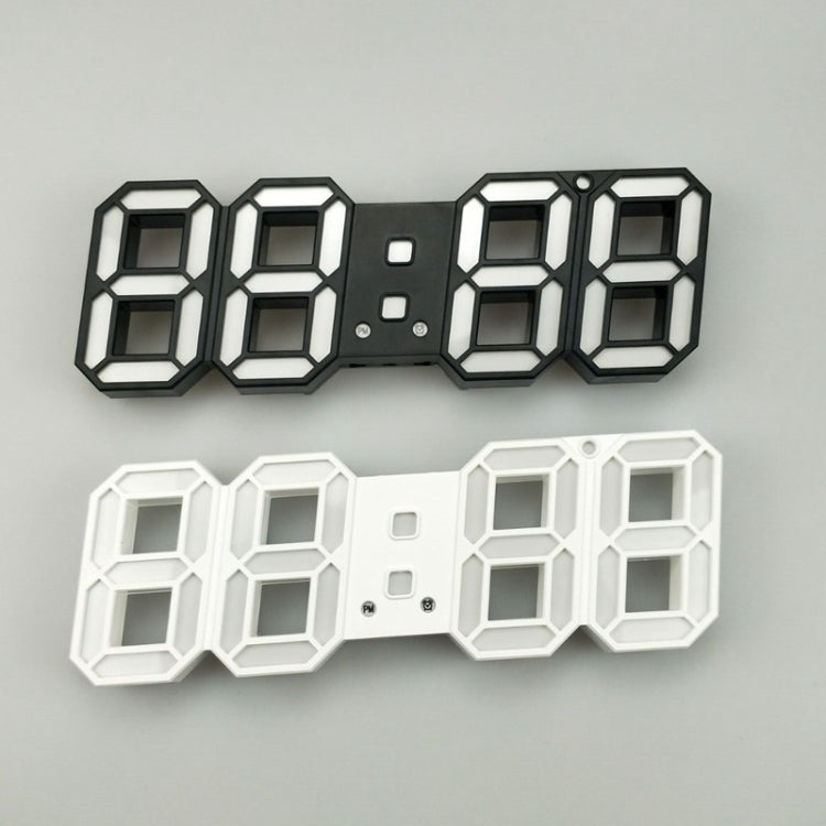 6609 Sveglia LED stereo 3D Orologio da parete 3D per soggiorno, White, Red, Green, Blue, Orange, Pink, Black Frame White Light, Black Frame Blue Light, Black Frame Orange Light, Black Frame Pink Light, Black Frame Green Light, Black Frame Red Light