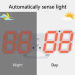 6609 Sveglia LED stereo 3D Orologio da parete 3D per soggiorno, White, Red, Green, Blue, Orange, Pink, Black Frame White Light, Black Frame Blue Light, Black Frame Orange Light, Black Frame Pink Light, Black Frame Green Light, Black Frame Red Light