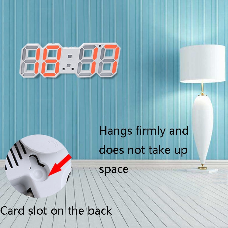 6609 Sveglia LED stereo 3D Orologio da parete 3D per soggiorno, White, Red, Green, Blue, Orange, Pink, Black Frame White Light, Black Frame Blue Light, Black Frame Orange Light, Black Frame Pink Light, Black Frame Green Light, Black Frame Red Light