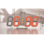 6609 Sveglia LED stereo 3D Orologio da parete 3D per soggiorno, White, Red, Green, Blue, Orange, Pink, Black Frame White Light, Black Frame Blue Light, Black Frame Orange Light, Black Frame Pink Light, Black Frame Green Light, Black Frame Red Light
