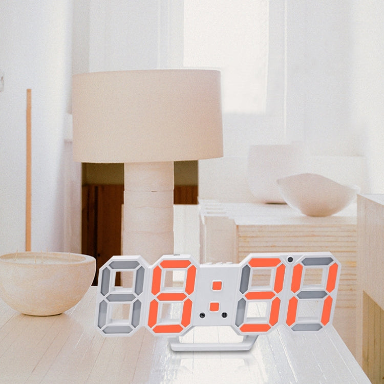 6609 Sveglia LED stereo 3D Orologio da parete 3D per soggiorno, White, Red, Green, Blue, Orange, Pink, Black Frame White Light, Black Frame Blue Light, Black Frame Orange Light, Black Frame Pink Light, Black Frame Green Light, Black Frame Red Light