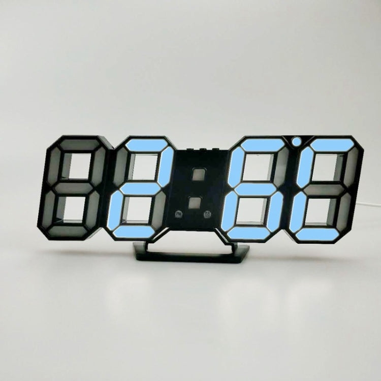 6609 Sveglia LED stereo 3D Orologio da parete 3D per soggiorno, White, Red, Green, Blue, Orange, Pink, Black Frame White Light, Black Frame Blue Light, Black Frame Orange Light, Black Frame Pink Light, Black Frame Green Light, Black Frame Red Light