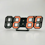 6609 Sveglia LED stereo 3D Orologio da parete 3D per soggiorno, White, Red, Green, Blue, Orange, Pink, Black Frame White Light, Black Frame Blue Light, Black Frame Orange Light, Black Frame Pink Light, Black Frame Green Light, Black Frame Red Light