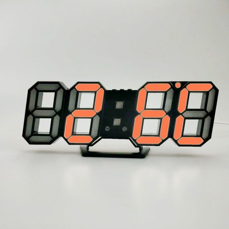 6609 Sveglia LED stereo 3D Orologio da parete 3D per soggiorno, White, Red, Green, Blue, Orange, Pink, Black Frame White Light, Black Frame Blue Light, Black Frame Orange Light, Black Frame Pink Light, Black Frame Green Light, Black Frame Red Light