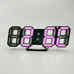6609 Sveglia LED stereo 3D Orologio da parete 3D per soggiorno, White, Red, Green, Blue, Orange, Pink, Black Frame White Light, Black Frame Blue Light, Black Frame Orange Light, Black Frame Pink Light, Black Frame Green Light, Black Frame Red Light