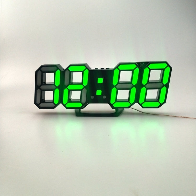 6609 Sveglia LED stereo 3D Orologio da parete 3D per soggiorno, White, Red, Green, Blue, Orange, Pink, Black Frame White Light, Black Frame Blue Light, Black Frame Orange Light, Black Frame Pink Light, Black Frame Green Light, Black Frame Red Light