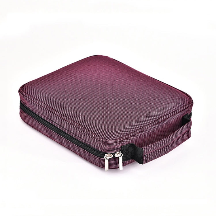 Astuccio per matite da 120 colori Borsa per cancelleria portatile per studenti di grande capacità, Purple, Gray Black, Blue, Rose Red