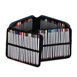 Astuccio per matite da 120 colori Borsa per cancelleria portatile per studenti di grande capacità, Purple, Gray Black, Blue, Rose Red