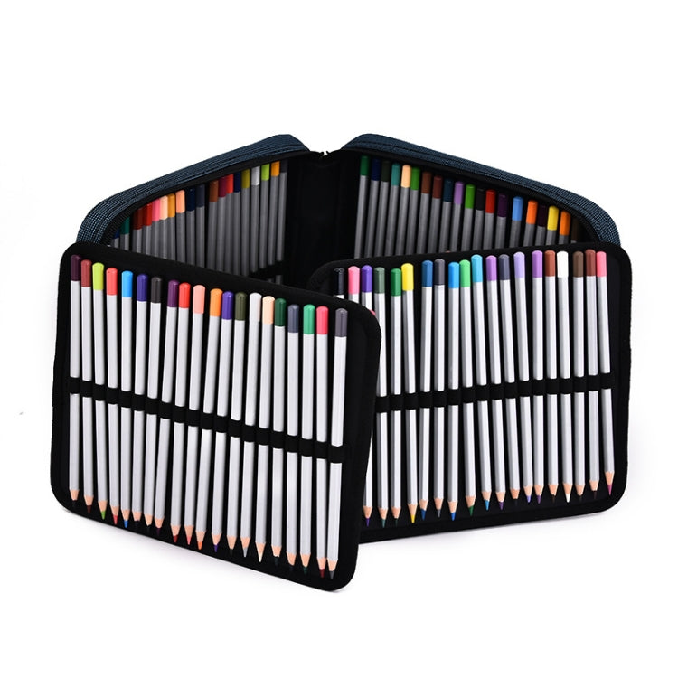 Astuccio per matite da 120 colori Borsa per cancelleria portatile per studenti di grande capacità, Purple, Gray Black, Blue, Rose Red