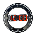 DS-3688L Orologio da parete 3D per soggiorno Orologio elettronico a LED a grande schermo, Black+Red, Black+Green, Second Light Black+Red, Second Light Black+Green