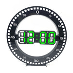 DS-3688L Orologio da parete 3D per soggiorno Orologio elettronico a LED a grande schermo, Black+Red, Black+Green, Second Light Black+Red, Second Light Black+Green