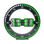 DS-3688L Orologio da parete 3D per soggiorno Orologio elettronico a LED a grande schermo, Black+Red, Black+Green, Second Light Black+Red, Second Light Black+Green