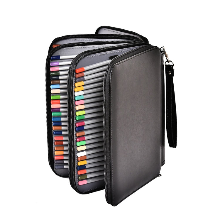 Astuccio per matite artistiche da 184 fori Penna per schizzi multicolore Scatola per cancelleria di grande capacità in piombo colorato, Black, Brown, Purple, Rose Red, Lake Blue