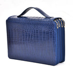 Borsa portapenne artistica in PU con motivo coccodrillo