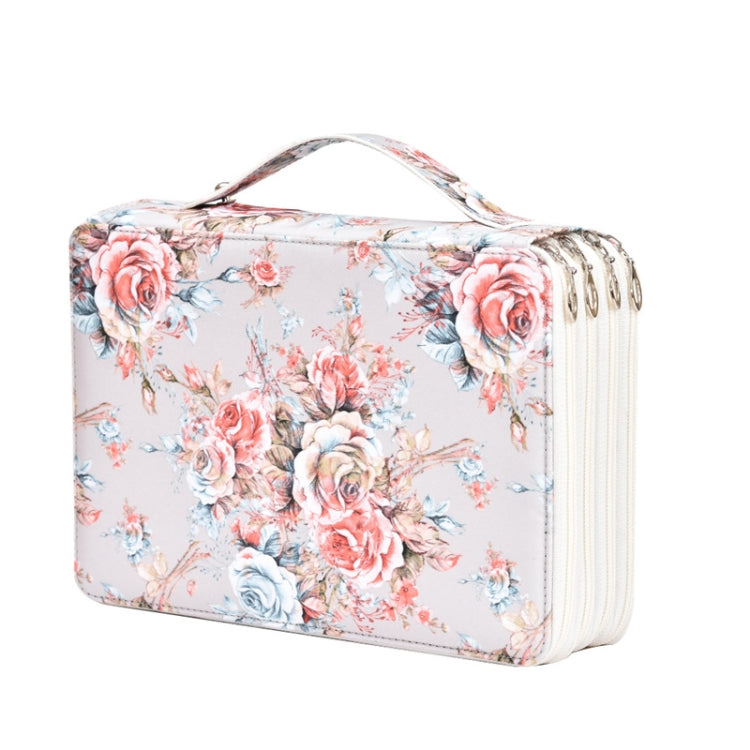 Borsa portapenne per pittura artistica da 200 fori Borsa per matite in PU con motivo coccodrillo di grande capacità, Black, Purple, Brown, Sapphire, Gray, Khaki Rose, Blue Rose, Green Rose, Pink Rose, Rose Red, Lake Blue