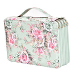 Borsa portapenne per pittura artistica da 200 fori Borsa per matite in PU con motivo coccodrillo di grande capacità, Black, Purple, Brown, Sapphire, Gray, Khaki Rose, Blue Rose, Green Rose, Pink Rose, Rose Red, Lake Blue