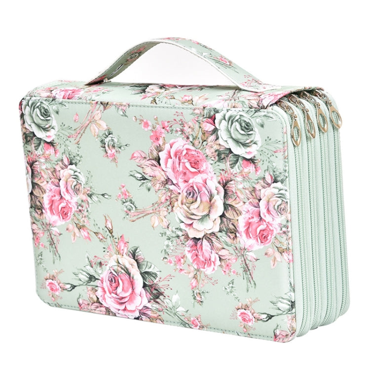 Borsa portapenne per pittura artistica da 200 fori Borsa per matite in PU con motivo coccodrillo di grande capacità, Black, Purple, Brown, Sapphire, Gray, Khaki Rose, Blue Rose, Green Rose, Pink Rose, Rose Red, Lake Blue