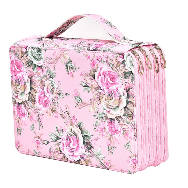 Borsa portapenne per pittura artistica da 200 fori Borsa per matite in PU con motivo coccodrillo di grande capacità, Black, Purple, Brown, Sapphire, Gray, Khaki Rose, Blue Rose, Green Rose, Pink Rose, Rose Red, Lake Blue