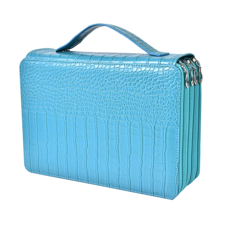 Borsa portapenne artistica in PU con motivo coccodrillo