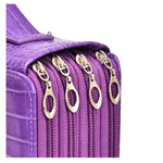 Borsa portapenne artistica in PU con motivo coccodrillo