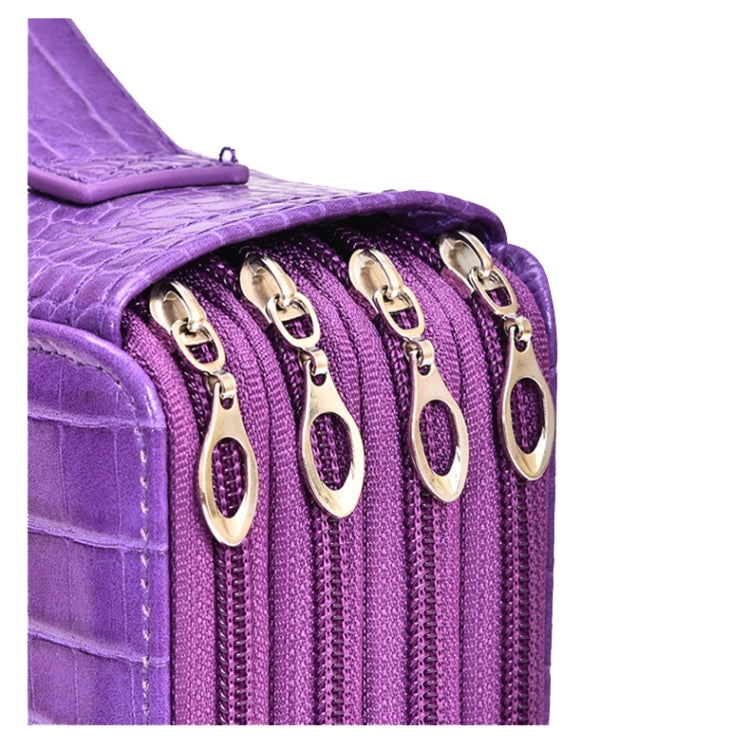 Borsa portapenne artistica in PU con motivo coccodrillo
