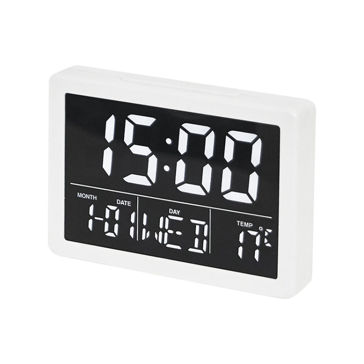 Sveglia elettronica multifunzionale da comodino con orologio a LED a grande schermo, White Shell White Light, Black Shell White Light, Black Shell Green Light, Black Shell Orange Light