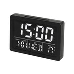 Sveglia elettronica multifunzionale da comodino con orologio a LED a grande schermo, White Shell White Light, Black Shell White Light, Black Shell Green Light, Black Shell Orange Light